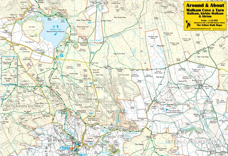 Around and About - Malham Cove and Airton Walking Map-1